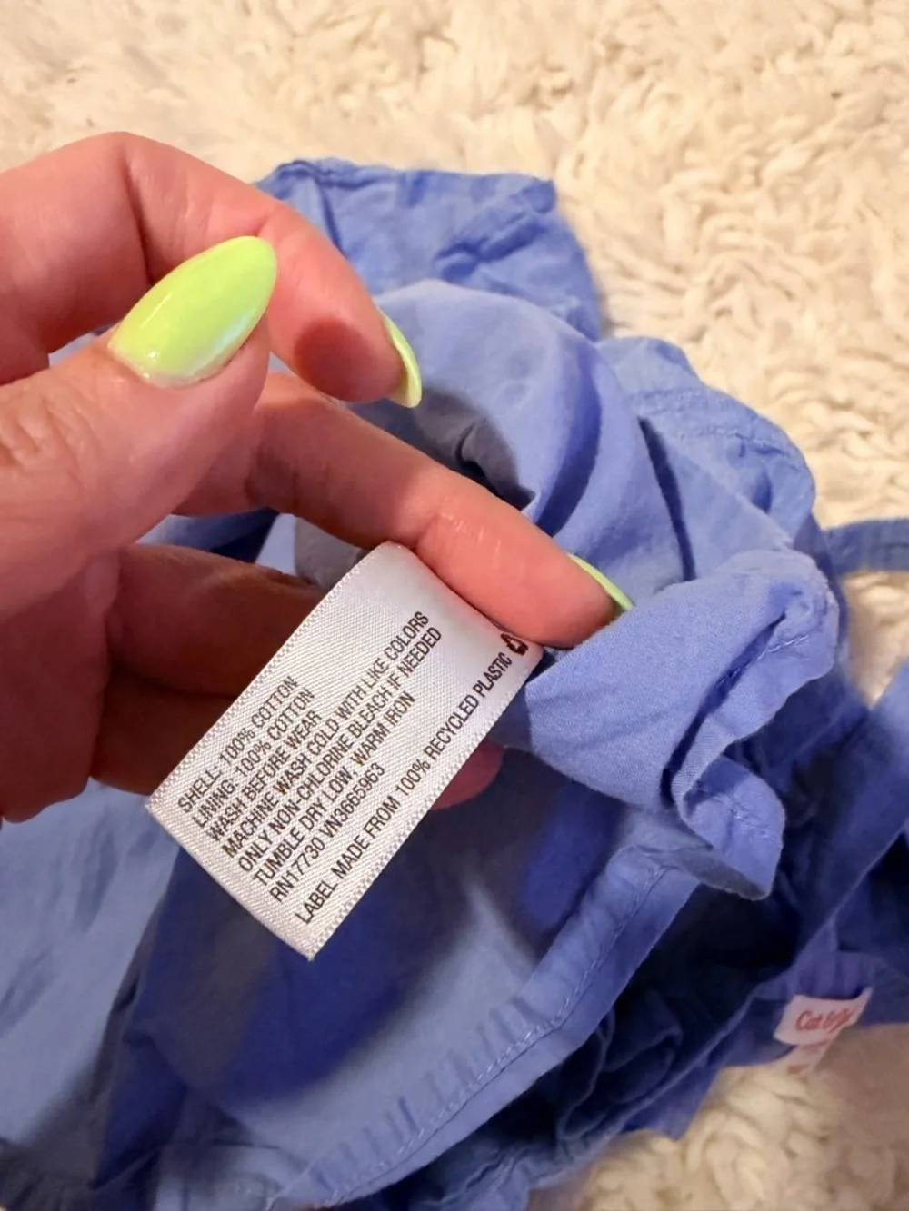 Cat & Jack Blue Sleeveless Ruffle Hem Dress